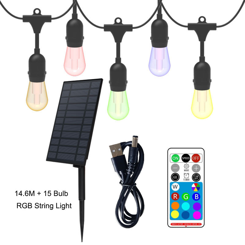 14.6M 15-Bulbs RGB string light