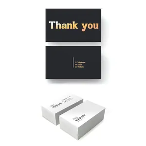 Tarjeta de agradecimiento personalizada para negocios pequeños, tarjeta de felicitación con logotipo impreso, el más barato