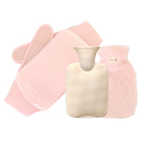 Bouillotte 1L avec housse en peluche et ceinture chauffante – Écologique