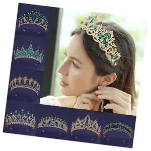 Vente en gros de couronne de princesse Pageant mariage mariée reine couronne et coiffes Miss Monde pour fille couronnes