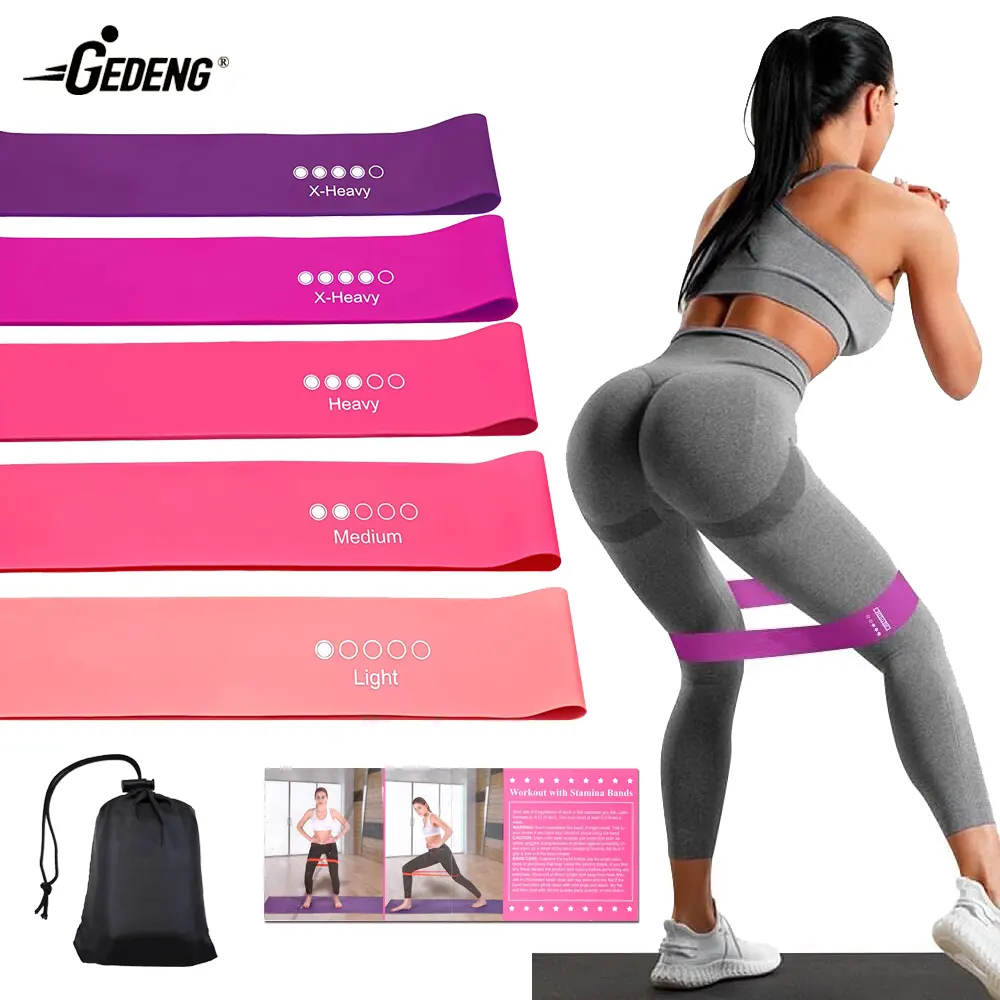 Gedeng Custom Logo Workout Yoga Squat Body Glute Booty Band Workout Pull-Up Helpen Elastische Stof Lange Weerstand Banden