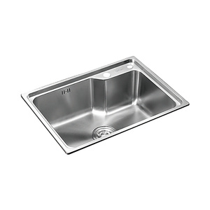 Fregadero de Cocina Satinado 580x430mm de un Solo Tazón de Acero Inoxidable SUS304 con Grifo Extraíble Integrado - Product Image 1