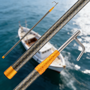 Gancho Telescópico para Barco con Bloqueo de Acero Inoxidable DUSHI, Poste Telescópico de Fibra de Carbono para Yate - Product Image 1