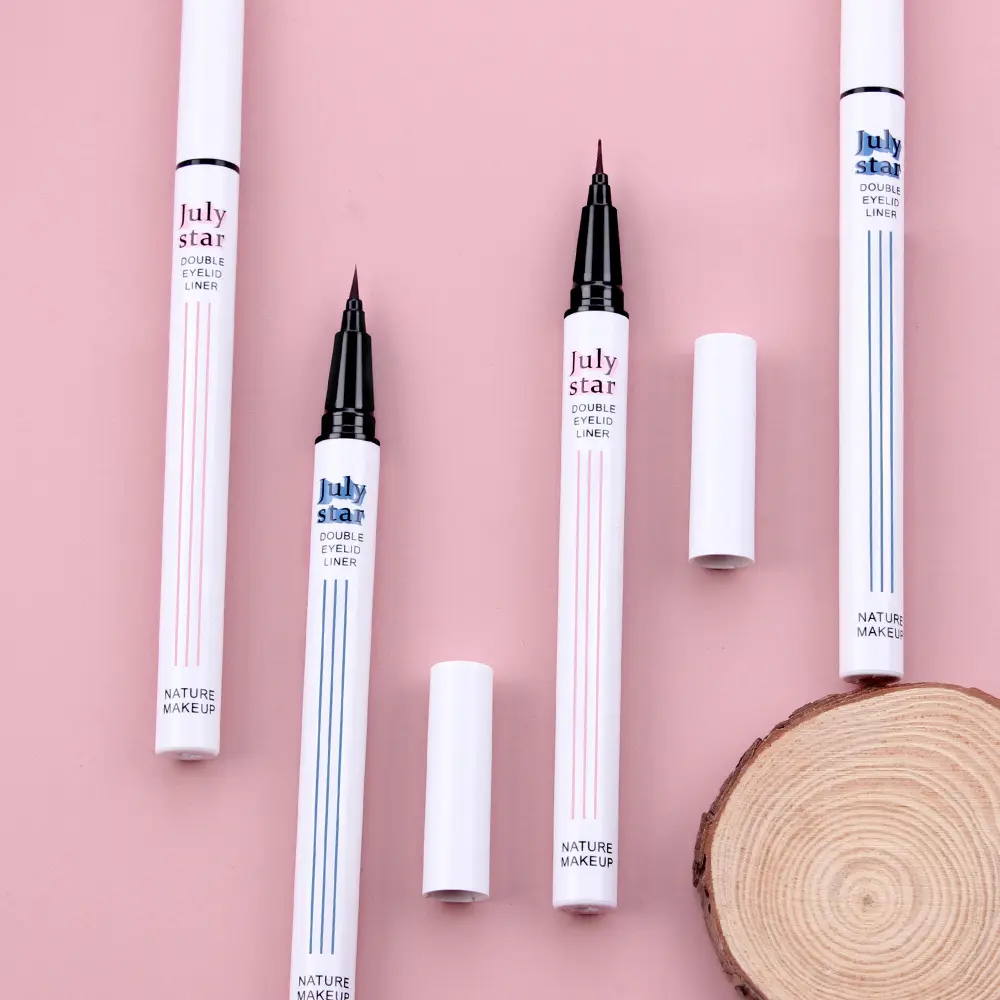 High quality horizontal silkworm pen waterproof quick drying brown eyeliner liquid pen natural and durable eyeliner pen