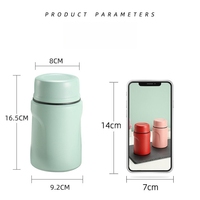 Nouveau produit phare AMZ 2026 : Bocal alimentaire réutilisable en acier inoxydable 304 à double paroi de 500 ml avec logo personnalisé et cuillère pliable, finition thermolaquée
