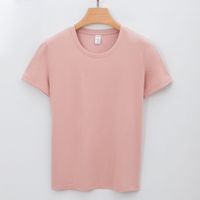 180gsm 70% algodón 30% Sorona seda Creen impresión camisetas personalizadas impresas mujeres camiseta lisa