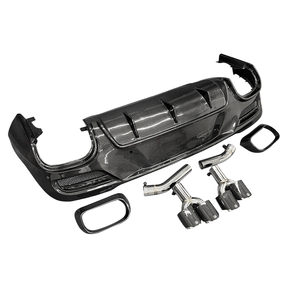 2020 + vente chaude pare-chocs arrière de voiture en Fiber de carbone pour <span class=keywords><strong>Mercedes</strong></span> Benz GLE63 GLE350 coupé modifié LD Style pare-chocs arrière à lèvre - Product Image 2