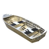 Bateau de pêche sportive en aluminium de 4m de longueur personnalisée CE nouvel état pour le nettoyage de la rivière et le hors-bord