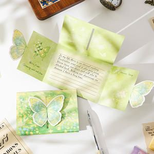 Tarjeta de felicitación de mariposa tridimensional, sobres de invitaciones plegables, regalo de <span class=keywords><strong>estudiante</strong></span> de alto impacto hecho de papel recubierto duradero - Product Image 3