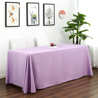 Nappe de table unie populaire en polyester, taille personnalisée, conception de logo, nappes pour exposition, publicité commerciale