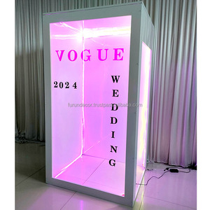 Cabina Telefónica Metálica FURUN con Acrílico Transparente, Cabina de Fotos para Bodas, Recuerdo Fotográfico, Decoración con Globos de Flores - Product Image 5