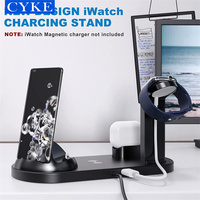 CYKE produk terlaris pengisi daya nirkabel 6 in 1 Cepat multifungsi USB mikro Tipe c