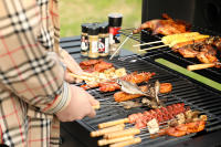 Chariot facile à nettoyer, table pliable double face, nouvelles idées de produits, ensemble de barbecue au charbon de bois pour la cuisine, acier inoxydable, 25 kg