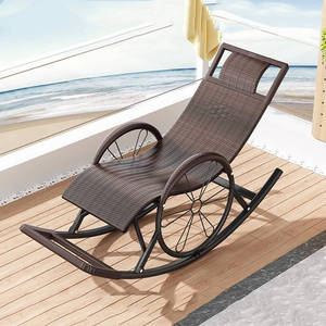 Ghế bập bênh mây tre đan Ban công nhà Giải trí Ghế dành cho người lớn Ghế sofa lười Văn phòng Nghỉ trưa Ghế tựa - Product Image 3