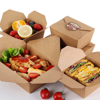 Boîtes à sushi jetables haut de gamme, imperméables, écologiques, recyclables, 100% de qualité alimentaire, en papier kraft mat pour chewing-gum