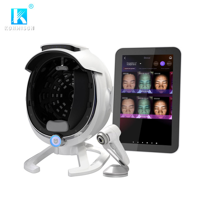 2024z A6 3D AI Digital Facial Skin Analyzer Machine Bitmoji Skin Analysis System with Handheld Face Scanner 2 in 1