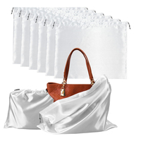 Sac à main de luxe chaussures stockage anti-poussière grande pochette à cordon en soie sacs à poussière en Satin pour sacs à main sacs à cheveux emballage