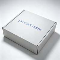 Boîte d'emballage cadeau en carton ondulé bleu et blanc de luxe sur mesure pour bijoux