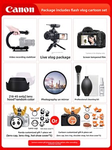 Appareil photo numérique hybride compact d'entrée de gamme EOS R100 avec objectif optique 18-45 mm, capteur CMOS et écran SD de 2 à 3 pouces - Product Image 3