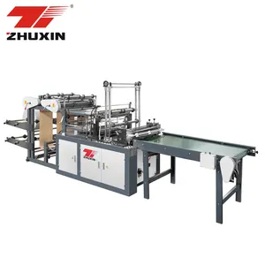 Automatic 4 Lines Hot Sealing Cold Cutting Bottom Seal Clear Food Grade Plastic Mail Shopping Flat Bag Making Machine Price