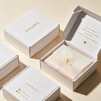 Emballage de bijoux en carton biodégradable imprimé sur mesure, emballage d'expédition par abonnement e-commerce, emballage d'expédition par courrier, boîte cadeau artisanale