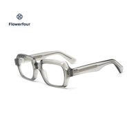 Monture optique Flowerfour SMF006 en acétate pour hommes et femmes, lunettes de vue à monture complète, mode unisexe, lunettes vintage classiques