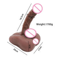 Dildo de Silicona Líquida Suave para Hombre, Dispositivo de Masturbación Gay, Vibrador Anal, Resistente al Agua, Suministros para Adultos