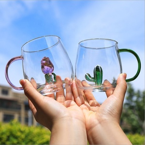 ถ้วยแก้วลายการ์ตูนรูปสัตว์และพืช3D สามมิติสุดสร้างสรรค์ - Product Image 2