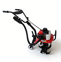 Micro-cultivateur rotatif multifonctionnel à essence 63cc, robuste, largeur de coupe 400 mm, en métal