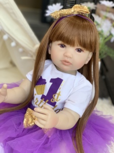 ตุ๊กตาเด็กผิวสีแทน ทำจากยางและผ้าฝ้าย ขนาดเล็ก น่ารัก เหมือนจริง สไตล์อนิเมะ ของเล่นอื่นๆ ตุ๊กตา Reborn - Product Image 3
