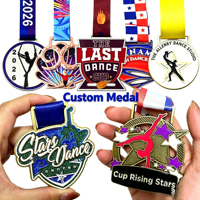 Médaille de Danse Sportive Personnalisée en Métal 2026, Médaille d'Émail avec Logo Personnalisé, Médaille Souvenir