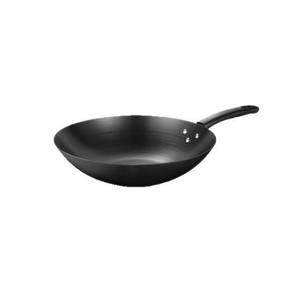 Wok Midea de 32 cm, sartén de hierro fundido sin recubrimiento para cocinar en casa, con base plana, color negro. - Product Image 6