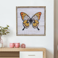 Plaque murale Vintage en bois à motif papillon, décoration de maison en bois, panneau d'art mural, pour chambre à coucher, salon, rustique de ferme