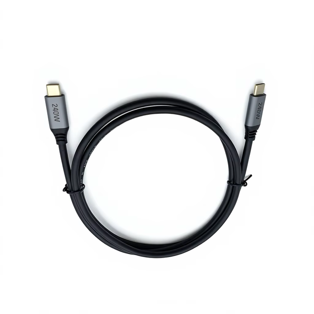 2M Black USB C Charging Cable PVC 240W USB 3.1 GEN2 USB-C,5A Fast Charging Cable