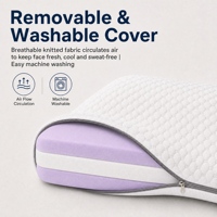 Oreiller en mousse à mémoire de forme pour la protection du cou, à rebond lent, multicouche convexe, avec couche d'air, oreillers fonctionnels cervicaux