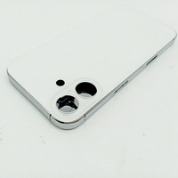 Boîtier arrière en verre blanc de haute qualité avec cadre central argenté pour iPhone 17