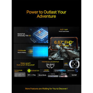 Phonemax 5G LTE Robustes <span class=keywords><strong>Smartphone</strong></span> 6,67 Zoll Neigung 1080 Octa Core 12GB 256GB 12000mAh Android 12 48MP Haupt kamera - Product Image 3