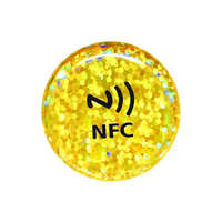 Étiquette NFC personnalisée pour téléphone avec impression personnalisée, 13,56 MHz, étiquette NFC pour réseaux sociaux, adhésif époxy anti-métal RFID pour le contact sur les réseaux sociaux