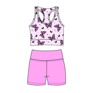 Novedad en Conjunto <span class=keywords><strong>de</strong></span> Yoga <span class=keywords><strong>de</strong></span> Chaleco y Shorts para Niños con Diseños Personalizados - <span class=keywords><strong>Ropa</strong></span> Deportiva <span class=keywords><strong>de</strong></span> Alta Calidad para Niñas - Product Image 2