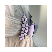 Classique haute qualité creux fleur diamants acétate pince à cheveux français élégant plaque pinces à cheveux pour dame fête
