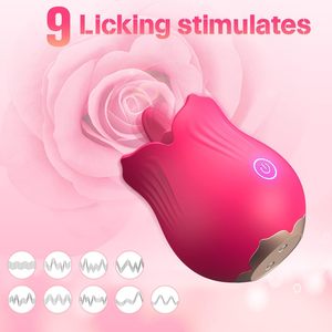Consolador vibrador para mujeres, Juguetes sexuales, consoladores, pareja, lesbiana, rosa, lamiendo el clítoris con 9 modos estimulantes, pezón vibrador oscilante Cl - Product Image 2