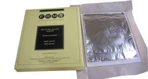 Di alta qualità 16x16 cm italiano imitazione argento pittura a foglia fabbrica-prezzo in metallo mobili argento foglia di <span class=keywords><strong>doratura</strong></span> per buddismo - Product Image 3