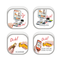 Mini 2-en-1 : Ensemble de jeu multifonctionnel en plastique pour enfants – Jouet de supermarché avec caisse enregistreuse et aliments