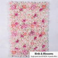 Kit de panneaux muraux de fleurs artificielles vintage aux couleurs de baies, avec roses, pour décorations de scène de mariage, vitrines de centres commerciaux et présentoirs de magasins