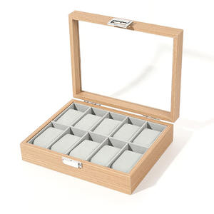Caja y caja de reloj de madera con 2/3/6/10/12 ranuras, embalaje de reloj de diseño elegante, nuevo diseño - Product Image 6