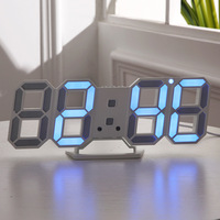 Dekorasi Meja Elektronik LED Ruang Tamu 3D RGB Digital Lametric Dekorasi Ruang Tamu Jam Alarm untuk Rumah