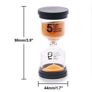 Juego de Temporizadores de Arena de Plástico Coloridos de 1, 3, 5, 10, 15 y 30 Minutos, Reloj para Juegos de Mesa para Niños - Product Image 2