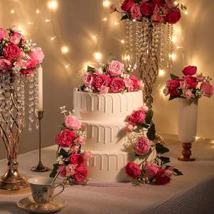 Fleurs de pivoine artificielles roses, fausses fleurs en soie, bouquets de pivoines pour mariage, centre de table, décoration florale pour la maison - Product Image 4