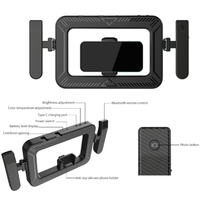 Lampe annulaire LED portable rechargeable pour smartphone, éclairage de photographie et de diffusion en direct, avec lumière réglable