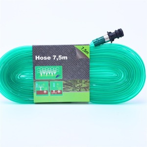 7.5m Irrigação Mangueira Jardim Sprinkler <span class=keywords><strong>Soaker</strong></span> Mangueira Pvc Jardim Rega <span class=keywords><strong>Soaker</strong></span> Mangueira Com 2pcs Conector Plástico - Product Image 2